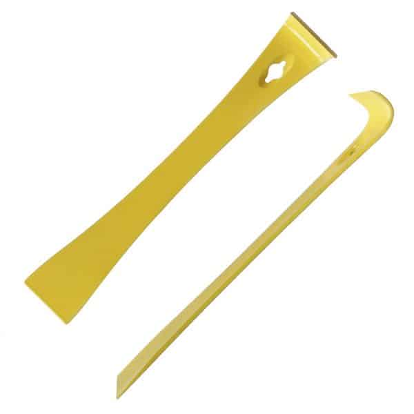 Leva Americana in acciaio verniciato giallo con scalpello e raschiatoio – strumento per apicoltura